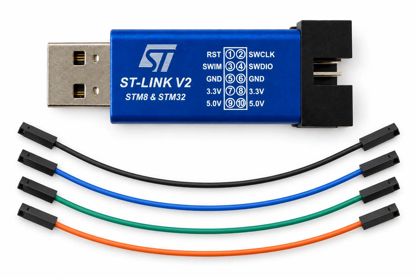 ST-LINK/V2 下载器和配套连接线
